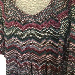 Multicolored light sweater tunic dress